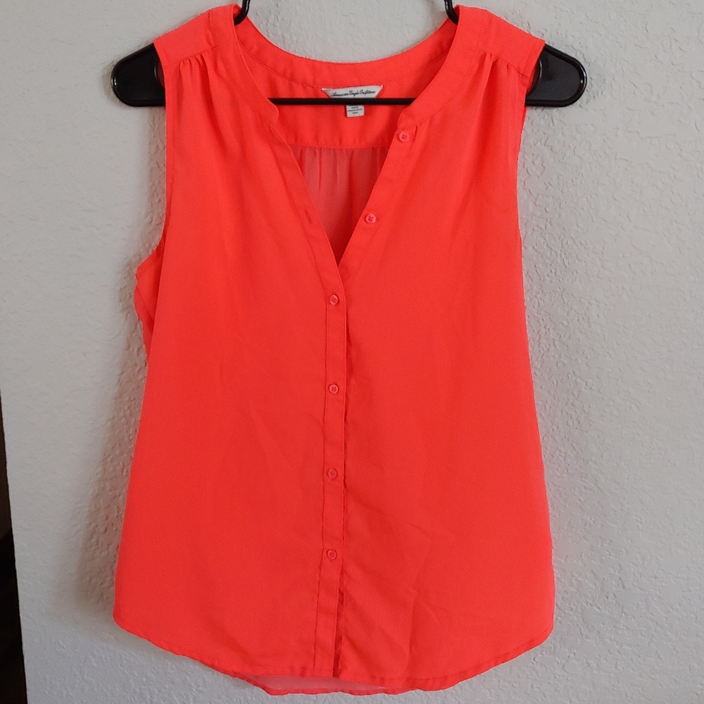 Bright orange tank